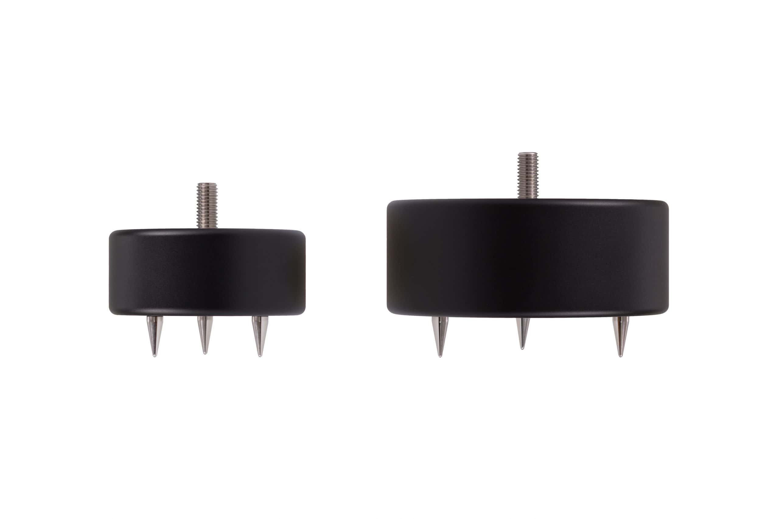 AUVA 70 and AUVA 100 loudspeaker isolators with spikes