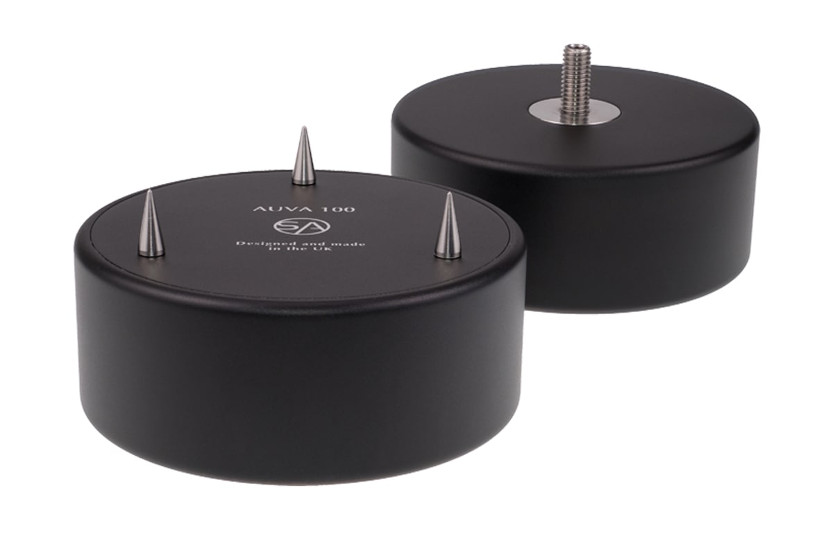 Two AUVA 100 loudspeaker isolators
