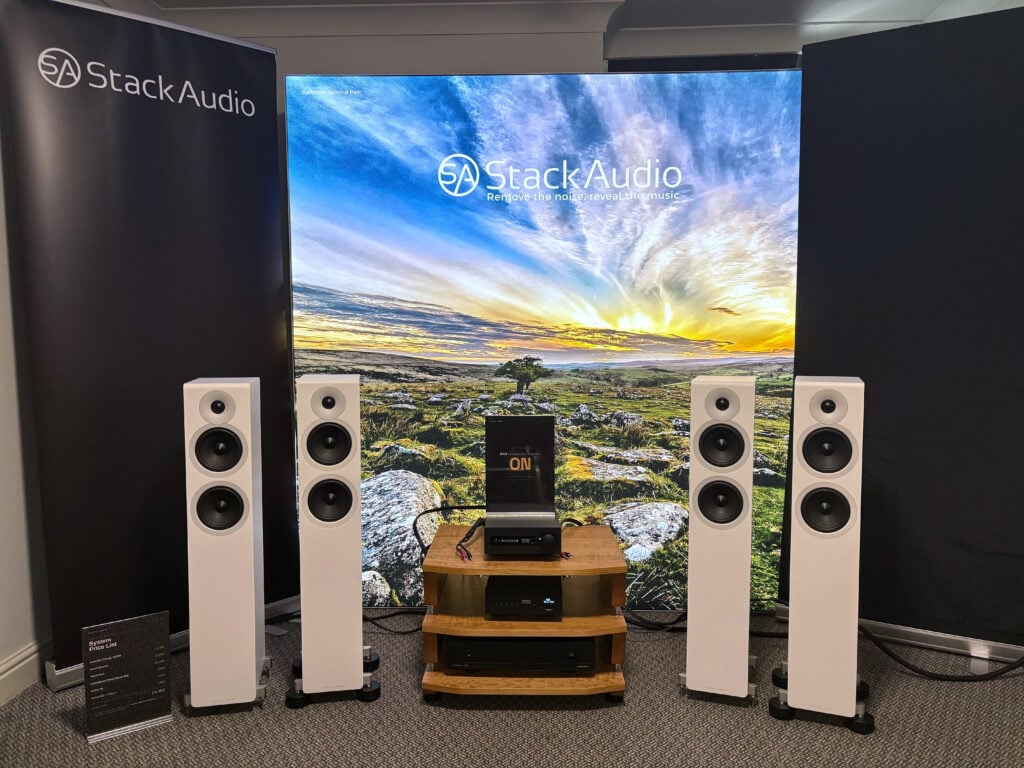 Stack Audio demonstration room at a hi-fi show